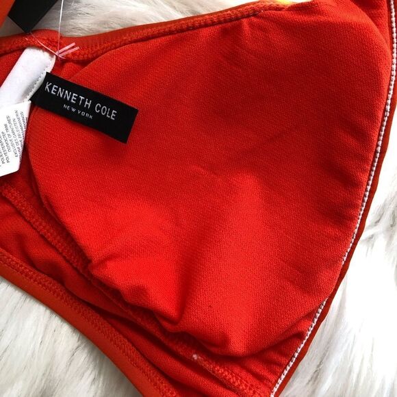 NWT Kenneth Cole V-Neck Plunge Chain Link Bikini Beach Swimsuit Top Small - Picture 10 of 10